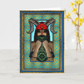 Het Wenskaart van de Godin van Viking Kaart (Gele Bloem)