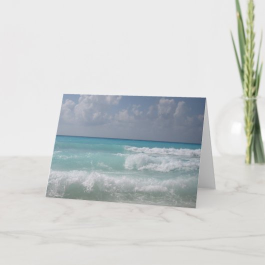 Het Wenskaart van de Golven van Cancun Kaart (Voorkant)
