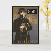 Het Wenskaart van de "GOTHIC VOOR HEREN" Kaart (Gele Bloem)