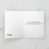 Het Wenskaart van de Grap van de Chanoeka van de Feestdagen Kaart (Binnen)