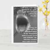 Het wenskaart van de Haai van alle-petten Kaart (Gele Bloem)