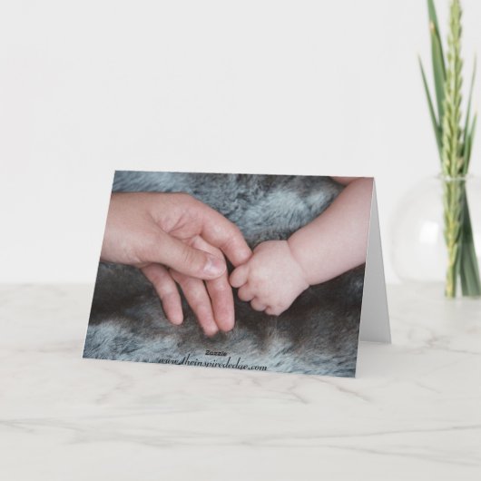 Het Wenskaart van de Hand van Daddys van de Kaart (Achterkant)