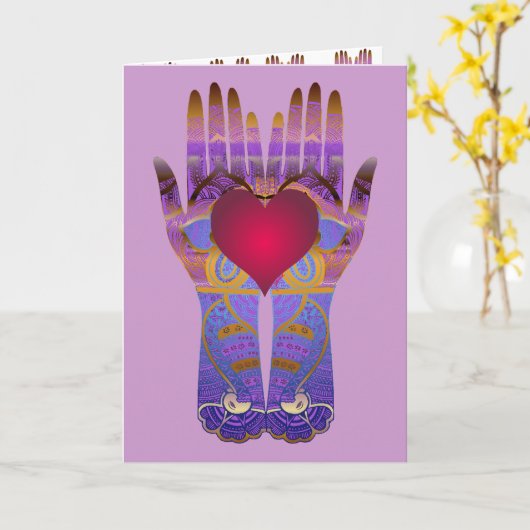 Het Wenskaart van de Handen van de hemel Kaart (Gele Bloem)