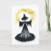 Het Wenskaart van de Heks van Samhain Kaart (Voorkant)