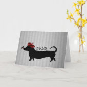 Het Wenskaart van de Hond van de worst Kaart (Gele Bloem)