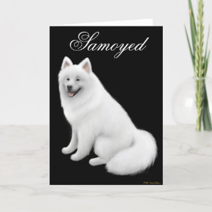 Het Wenskaart van de Hond van Samoyed Kaart