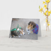 Het Wenskaart van de Honden van Halloween Kaart (Gele Bloem)