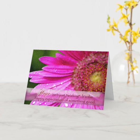 Het Wenskaart van de hoop Kaart (Gele Bloem)