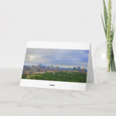 Het Wenskaart van de Horizon van de Stad van Kaart (Achterkant)