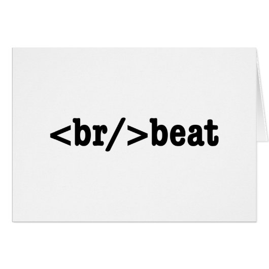 het Wenskaart van de HTML-code voor breekbare teks (Voorkant Horizontaal)