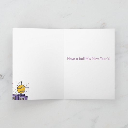 Het Wenskaart van de Humor van het Nieuwjaar van Feestdagen Kaart (Binnen)