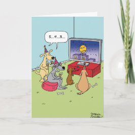 Het Wenskaart van de Humor van het Nieuwjaar van Feestdagen Kaart