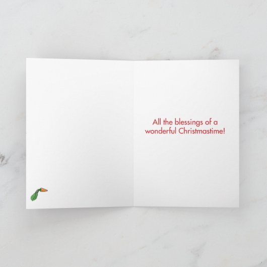 Het Wenskaart van de Humor van Kerstmis van het Feestdagen Kaart (Binnen)