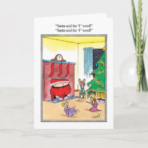 Het wenskaart van de Humor van Word van F Feestdagen Kaart