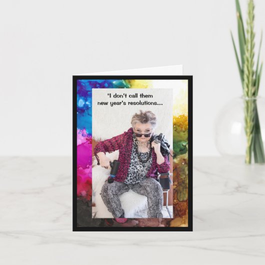 Het Wenskaart van de Humoureuze resoluties van het Kaart (Voorkant)