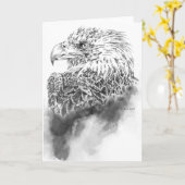 Het Wenskaart van de Illustratie van Eagle Kaart (Gele Bloem)