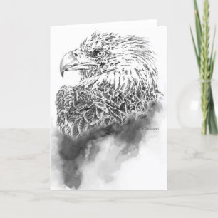 Het Wenskaart van de Illustratie van Eagle Kaart
