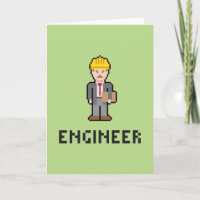 Het Wenskaart van de Ingenieur van het pixel