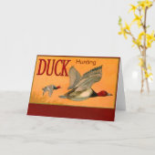 Het Wenskaart van de Jacht van de eend Kaart (Gele Bloem)