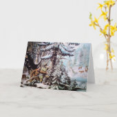 Het Wenskaart van de Jacht van herten Kaart (Gele Bloem)