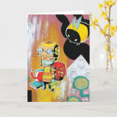 Het Wenskaart van de Jongen van de helm Kaart (Gele Bloem)