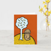 Het Wenskaart van de JONGEN van de SCHILDPAD Kaart (Gele Bloem)