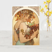 Het Wenskaart van de Jugendstil Kaart (Gele Bloem)