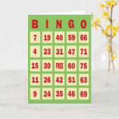 Het Wenskaart van de Kaart van Bingo (Gele Bloem)