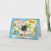 Het Wenskaart van de Kaart van de piraat (Achterkant)