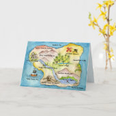 Het Wenskaart van de Kaart van de piraat (Gele Bloem)