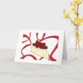 Het Wenskaart van de Kaastaart van de kers Kaart (Gele Bloem)