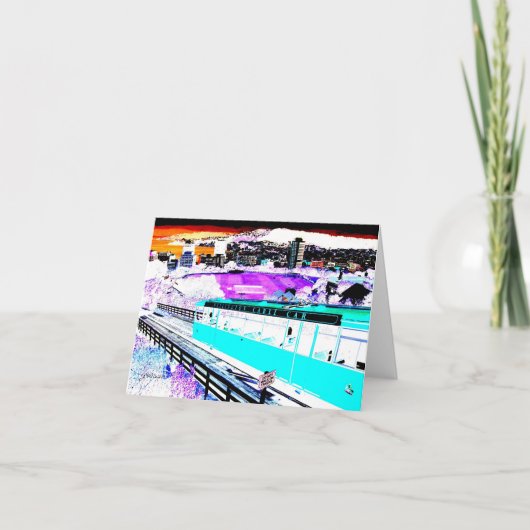 Het Wenskaart van de Kabelwagen Kaart (Voorkant)