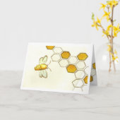 Het Wenskaart van de Kam van de honing Kaart (Gele Bloem)