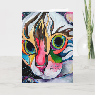 Het Wenskaart van de Kat van Bengalen Kaart