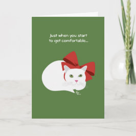 Het Wenskaart van de Kat van de vakantie Feestdagen Kaart