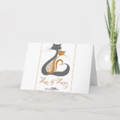 Het Wenskaart van de Kat van de vakantie Feestdagen Kaart (Achterkant)