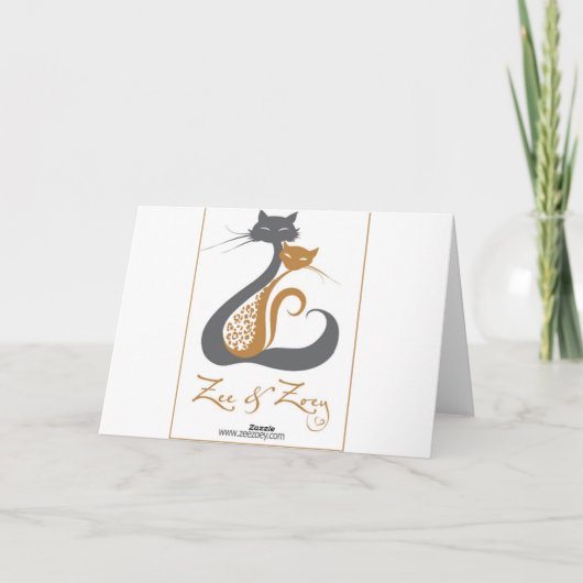 Het Wenskaart van de Kat van de vakantie Feestdagen Kaart (Achterkant)