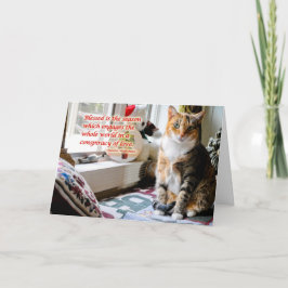 Het Wenskaart van de Kat van de vakantie Feestdagen Kaart