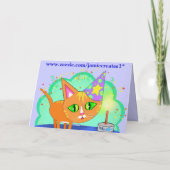 Het Wenskaart van de Kat van de Verjaardag van de Kaart (Achterkant)