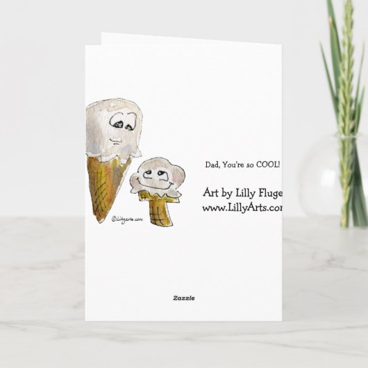 Het Wenskaart van de Kegels van het Roomijs van de Kaart (Achterkant)