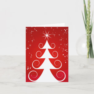 Het Wenskaart van de kerstboom Feestdagen Kaart