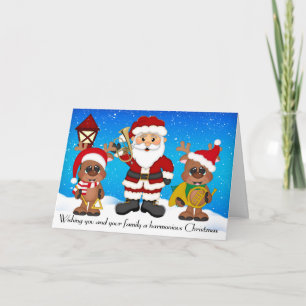 Het Wenskaart van de Kerstman van Kerstmis van het Feestdagen Kaart