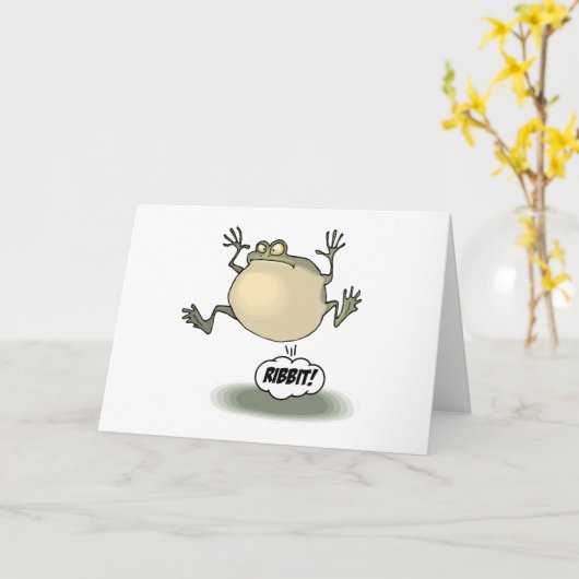 Het Wenskaart van de kikker Kaart (Gele Bloem)