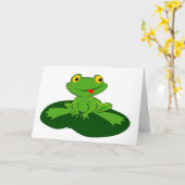 Het Wenskaart van de Kikker van de cartoon Kaart (Gele Bloem)