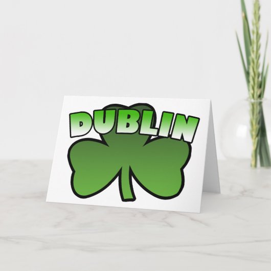 Het Wenskaart van de Klaver van Dublin Kaart (Voorkant)
