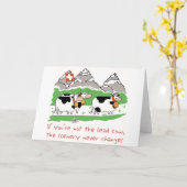 Het Wenskaart van de Koe van het lood Kaart (Gele Bloem)