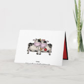 Het Wenskaart van de Koeien van de Liefde van de Feestdagen Kaart (Achterkant)