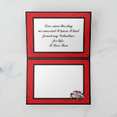 Het Wenskaart van de Koeien van de Liefde van de Feestdagen Kaart (Binnen)