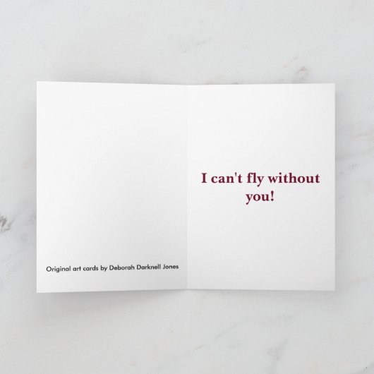 Het Wenskaart van de kolibrie Kaart (Binnen)