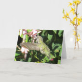 Het Wenskaart van de kolibrie Kaart (Gele Bloem)